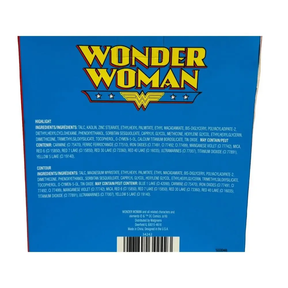 NEW Wonder Woman Amazonian Bronzer & Highlighter Boxed Set with Brush